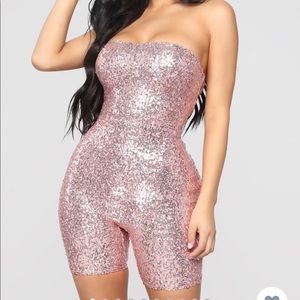 Birthday bash sequins romper